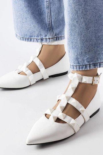 Ballerines blanches avec...