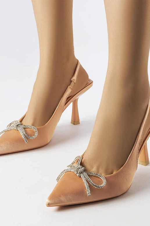 Escarpins beiges à nœud Wildrose
