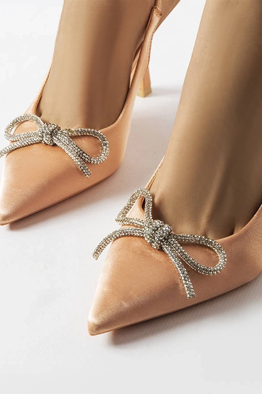 Escarpins beiges à nœud Wildrose
