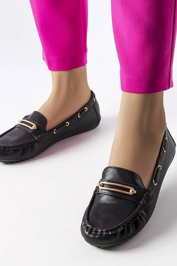 Mocassins noirs décorés d'appliqués Seattle