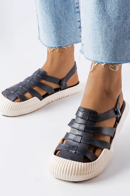 Sandales Canton en caoutchouc noir