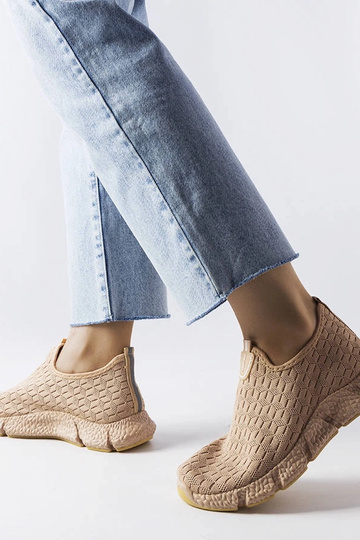 Baskets de sport beiges Obenor slip-on