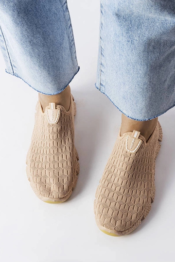 Baskets de sport beiges Obenor slip-on 2