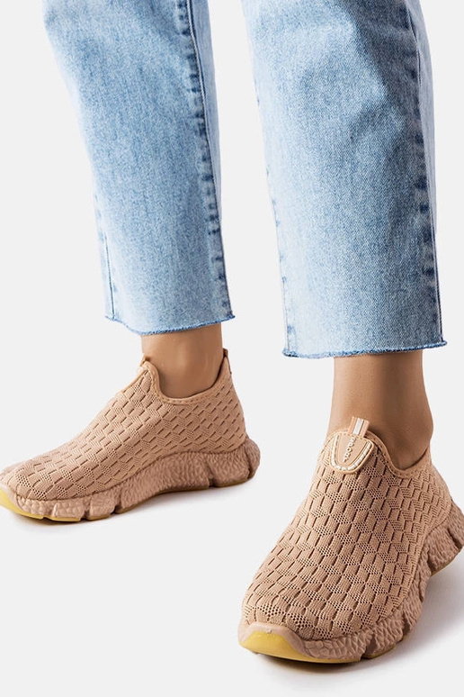 Baskets de sport beiges Obenor slip-on Baskets de sport beiges Obenor slip-on