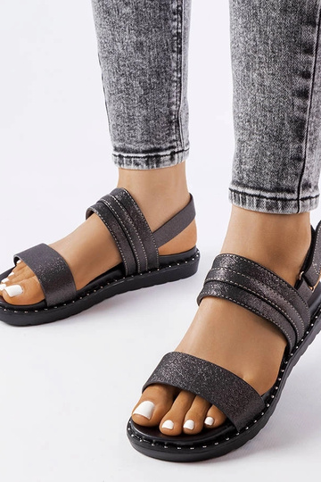 Sandales Felicienne noires brillantes 2