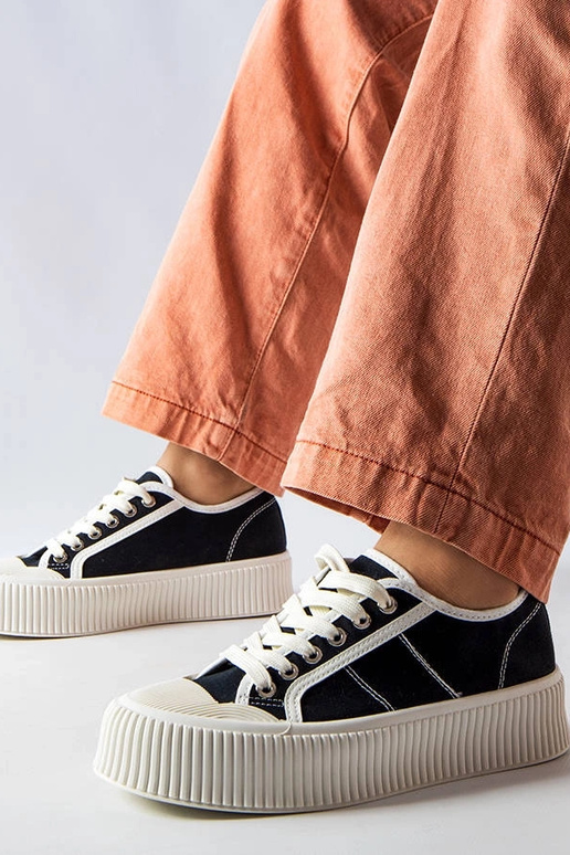 Baskets à plateforme noires Castanthei Baskets à plateforme noires Castanthei