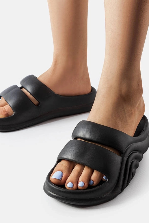 Tongs Geneve en caoutchouc noir