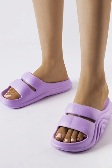 Tongs en caoutchouc violet Geneve