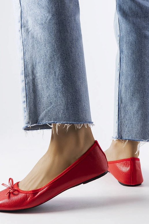 Ballerines rouges à noeud Vaillancour