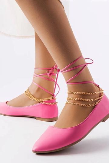 Ballerines roses avec fermoir décoratif Donat