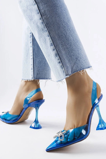 Escarpins bleus transparents Girard