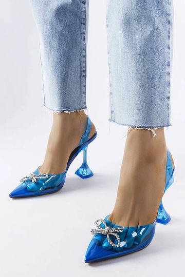 Escarpins bleus transparents Girard 2