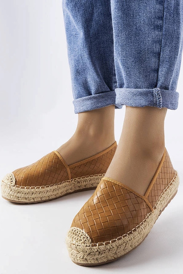 Espadrilles marron gaufrées...