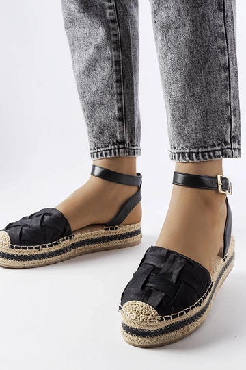 Espadrilles à plateforme noires Lafrenière 2