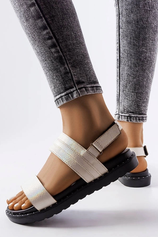 Sandales Felicienne beiges brillantes