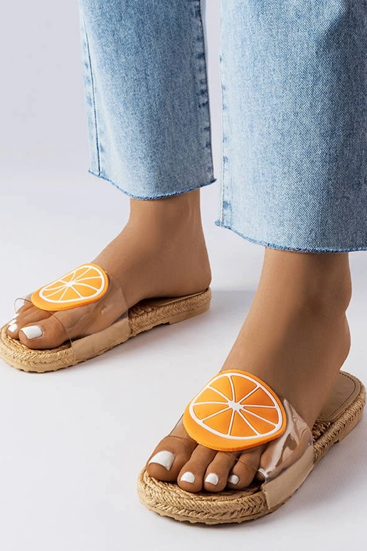 Sandales transparentes avec orange, «...
