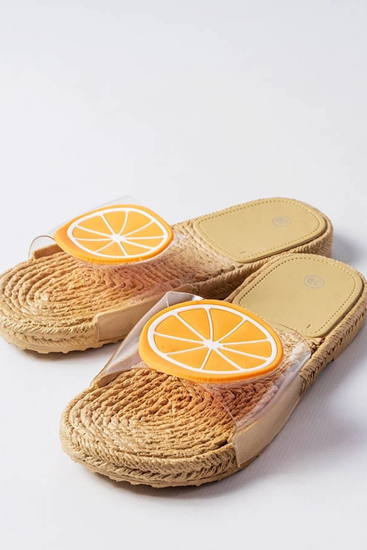 Sandales transparentes avec orange, «...