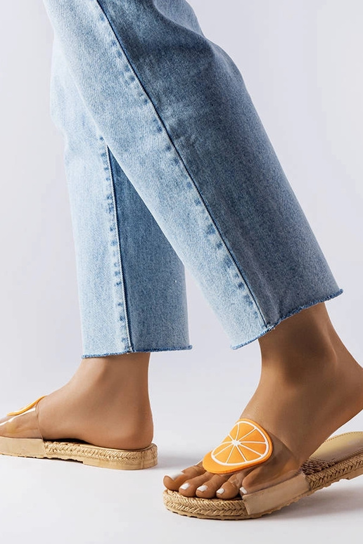 Sandales transparentes avec orange, «...