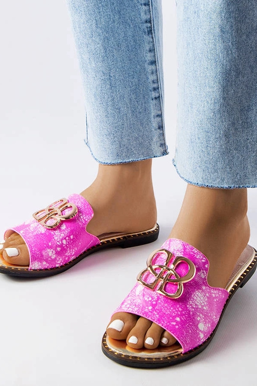 Tongs pour femmes Lea roses avec boucle