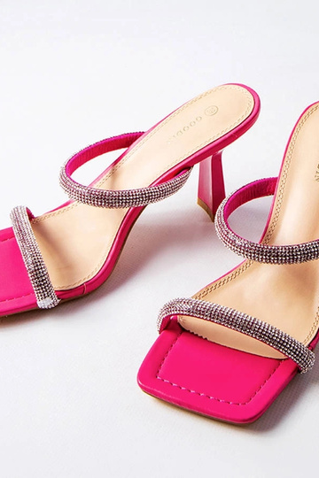 Mules à talons hauts roses Evelina 2