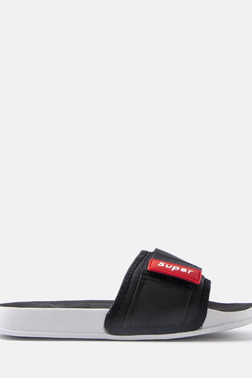 Tongs ajustables en velcro noires Alley pour hommes 2
