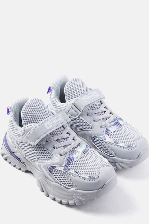 Baskets Velcro grises pour enfants... Baskets Velcro grises pour enfants...