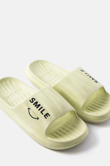 Tongs en mousse verte Smile