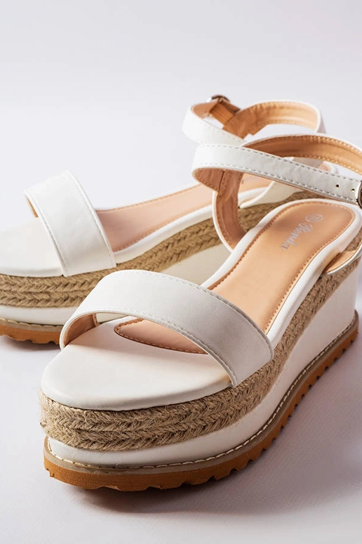 Sandales compensées blanches Access