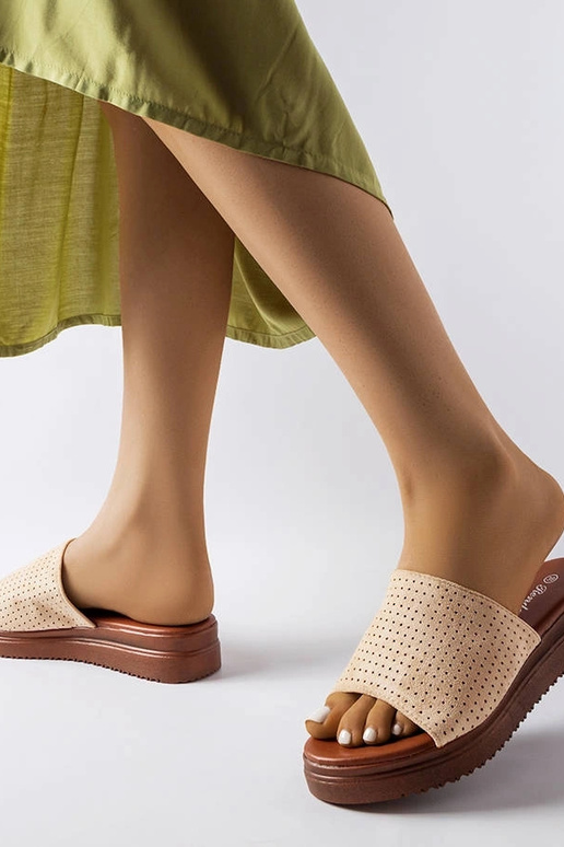 Chaussons sable avec tige ajourée, «...