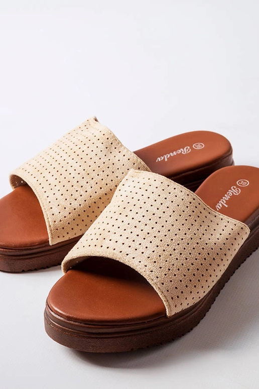 Chaussons sable avec tige ajourée, «...