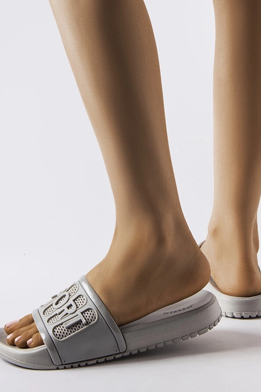 Tongs en caoutchouc gris Moiariello