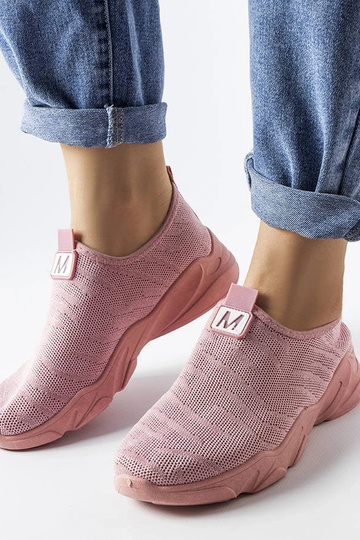 Chaussures de sport pour femmes en tissu rose Aaron