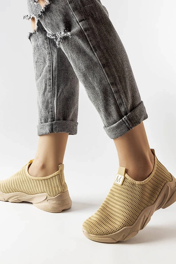 Baskets à enfiler beige foncé pour femme Azalee 2