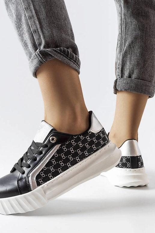 Baskets à plateforme Giuseppe noires Baskets à plateforme Giuseppe noires