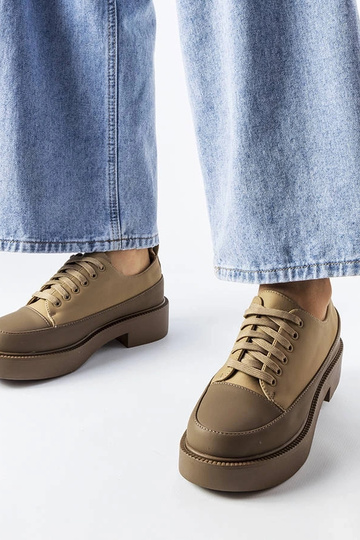 Chaussures plates marron... 2