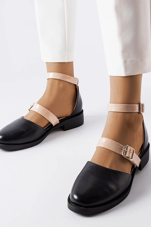 Ballerines noires à boucle Josiane