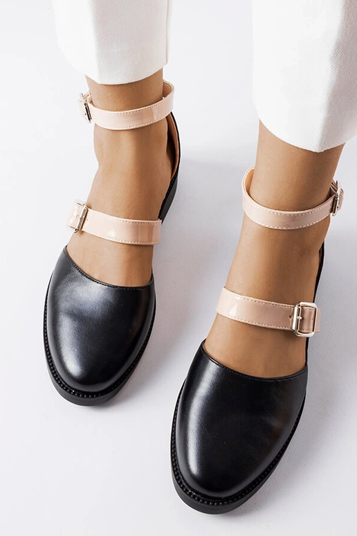 Ballerines noires à boucle Josiane