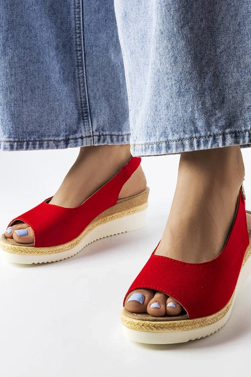 Sandales rouges sur plateforme, « Big...