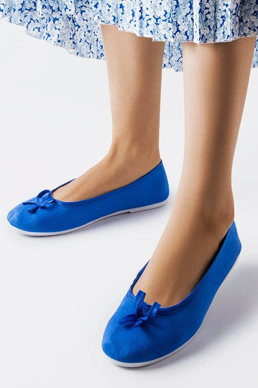 Ballerines en tissu bleu Gendron