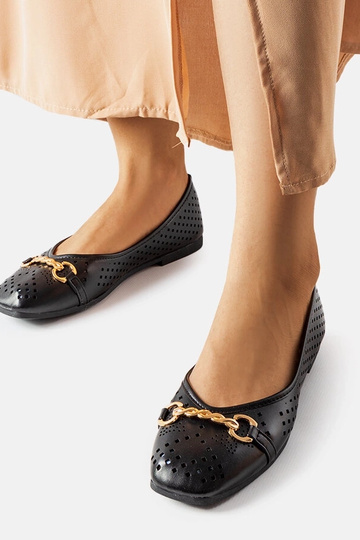 Ballerines Schiavone noires ajourées 2