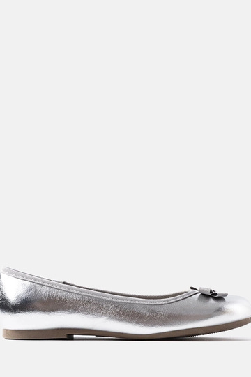 Ballerines Fedro en cuir verni argenté