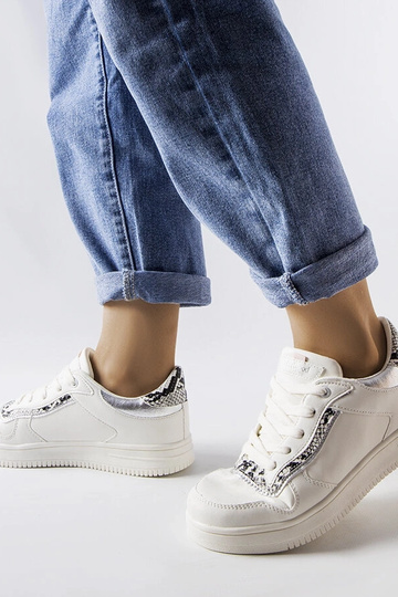 Baskets blanches en cuir écologique Nelma 2