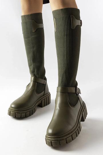 Bottes hautes vertes avec...