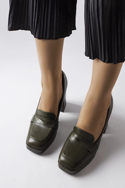 Escarpins vert foncé à talon haut Inès Escarpins vert foncé à talon haut Inès