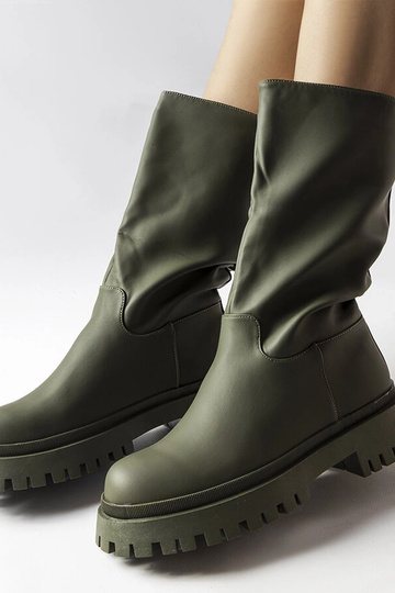 Bottes hautes vertes mates,... 2