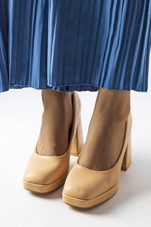 Escarpins beiges à talon haut Mailly Escarpins beiges à talon haut Mailly