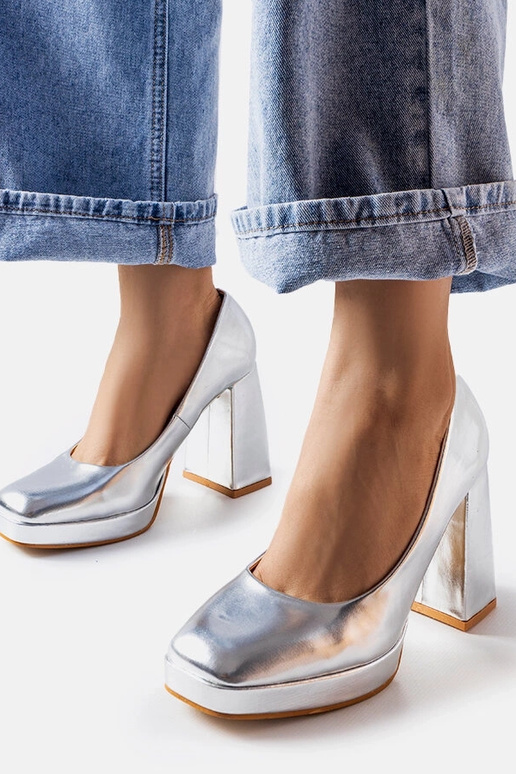 Escarpins à talons hauts Mailly argentés Escarpins à talons hauts Mailly argentés