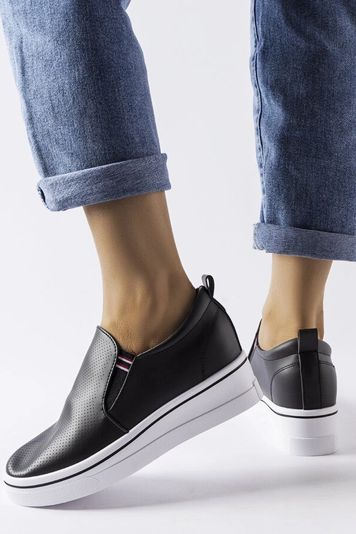 Baskets compensées noires Dionisia