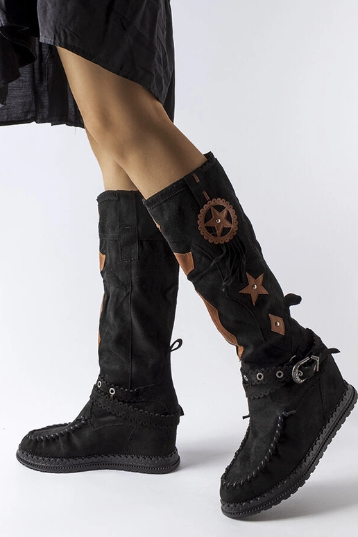 Bottes boho noires Putignano