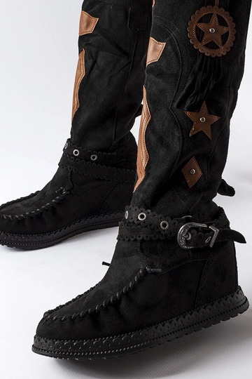 Bottes boho noires Putignano 2